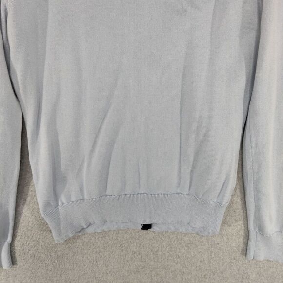 Brooks Brothers 346 Cardigan Sweater Wmns Small Supima Cotton Light Blue Black - Picture 10 of 11